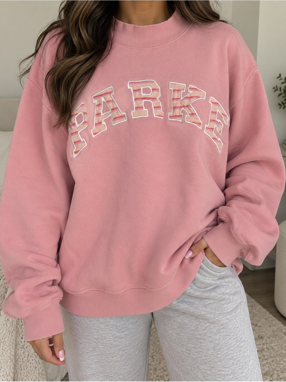 PARKE IT’S A GIRL COLLECTION Mockneck Sweatshirt- SWEETPEA